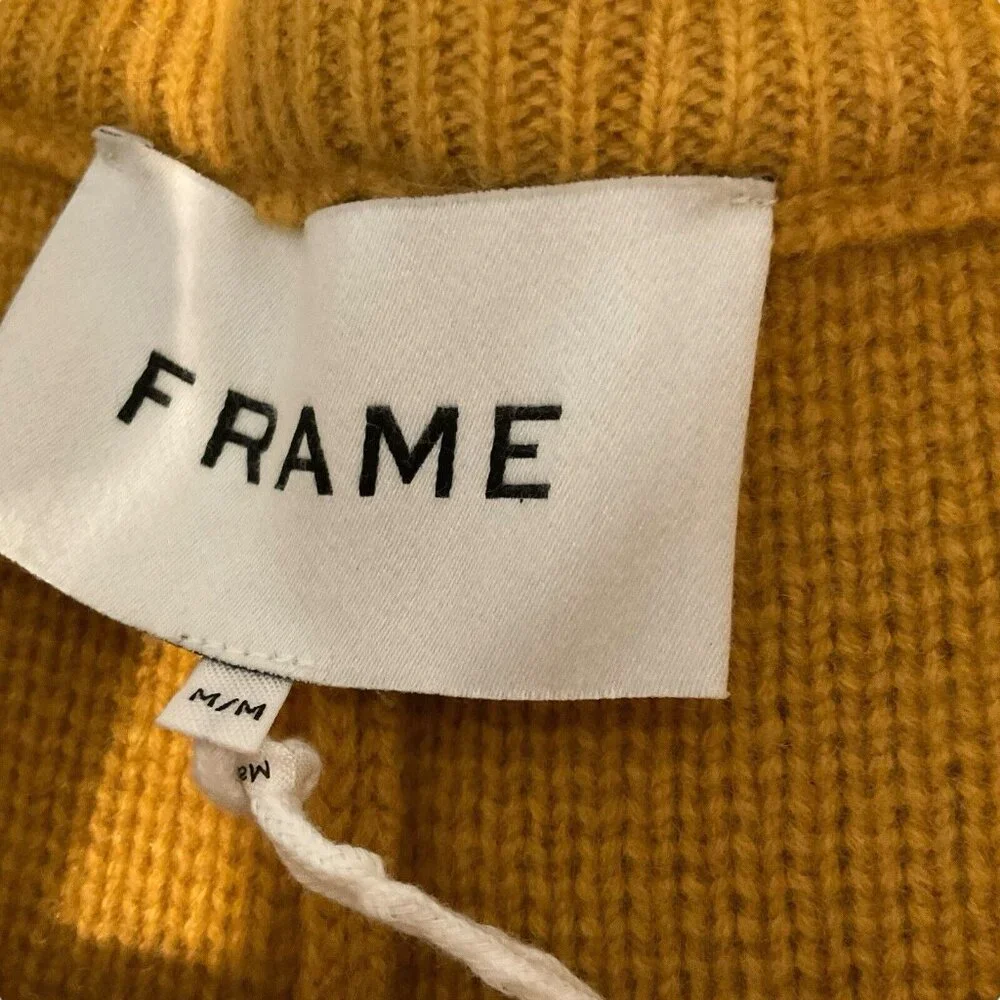 Frame Wide-Leg Ribbed Cashmere Drawstring Shorts Yellow mustard summer knitted